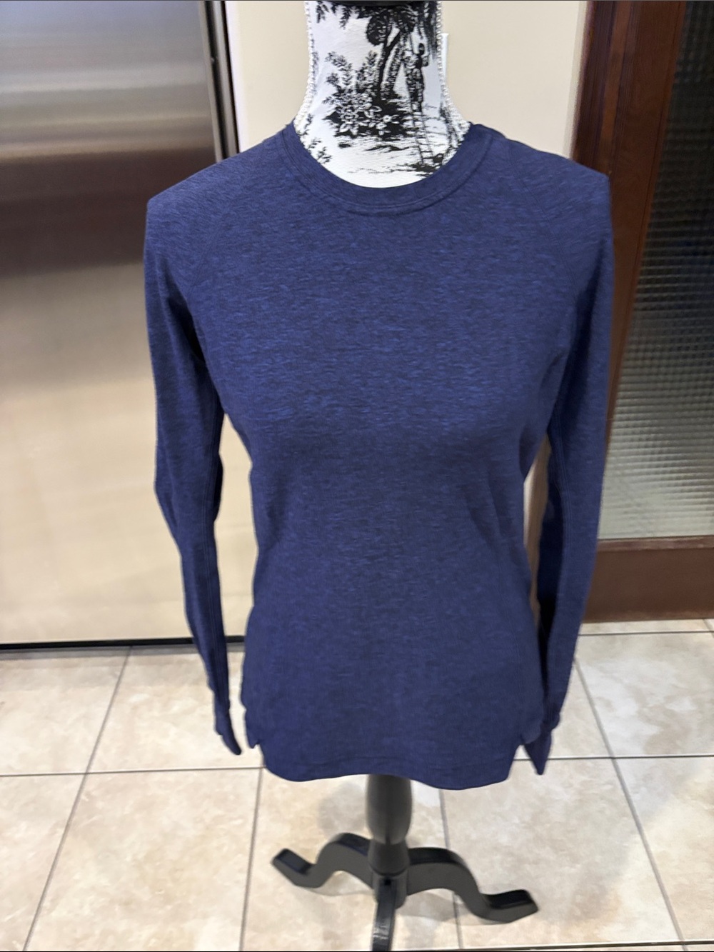 lululemon athletica Heathered Navy Crewneck Sweater